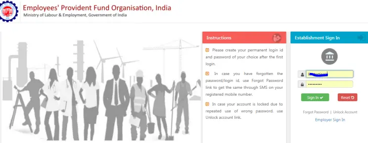 EPF Employer Login