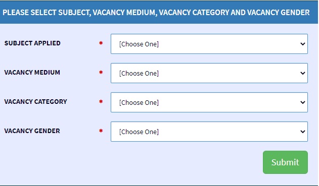 Upper Primary Final Vacancy List