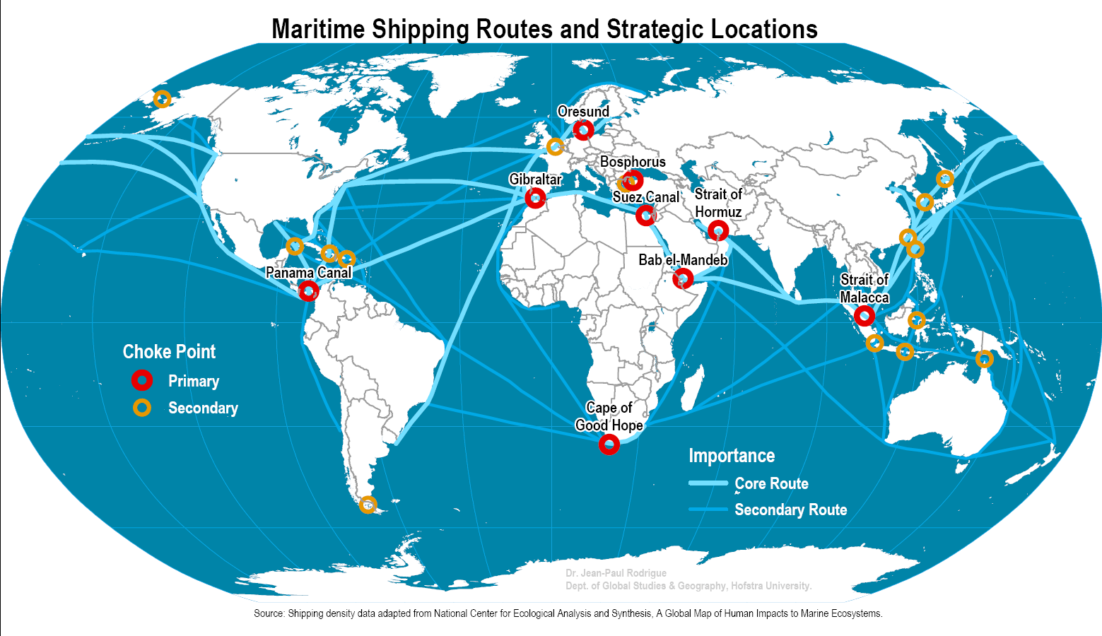 Shipping Routes World Map