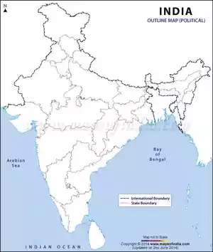 India Blank Map PDF Download 