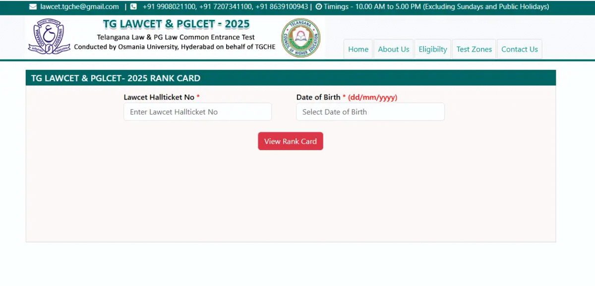 TS LawCET Result 2025