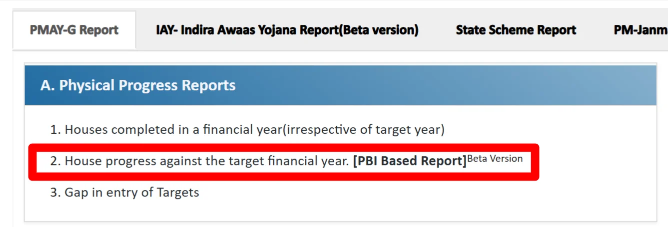 House Progess Report under PMAY