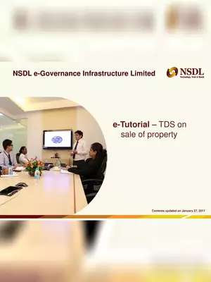 E-Tutorial TDS on Sale of Property