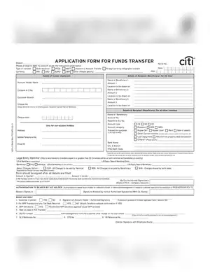 Citibank RTGS/NEFT Form