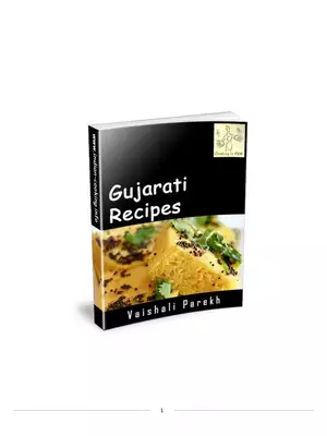 Gujarati Recipes Books in English