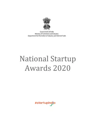 National Startup Awards 2020 Apply Online Form