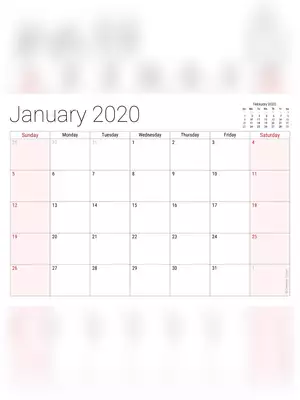 Printable 2020 Calendar Month-Wise