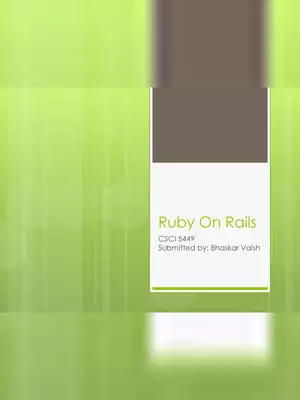 Ruby on Rails Introduction