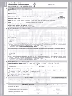 Central Bank of India KYC Form