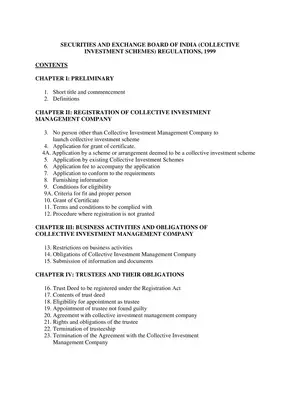 Collective Investment Scheme SEBI (CIS) PDF
