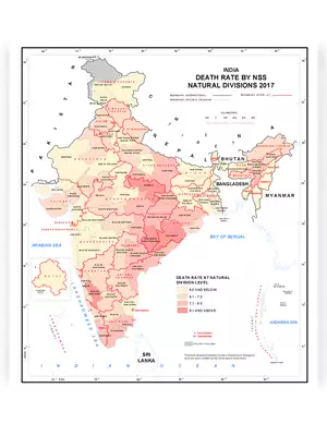 Death Rate of India Map by NSS