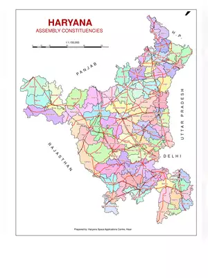 Haryana Assembly Constituencies Map PDF