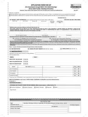 HDFC SIP Application Form PDF