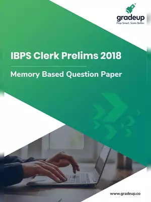 IBPS Clerk Prelims Question Paper 2018