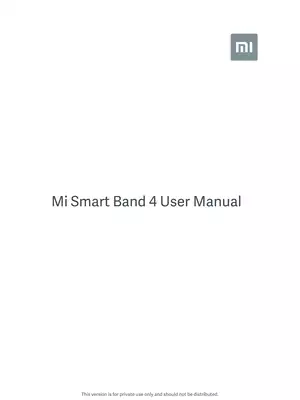 Mi Smart Band 4 User Manual PDF