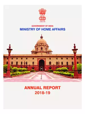 Ministry of Home Affairs Annual Report 2018-19