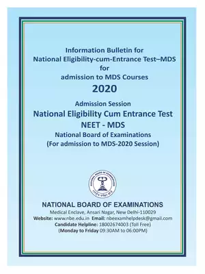 NEET Information Bulletin Admission to MDS Courses Session 2020