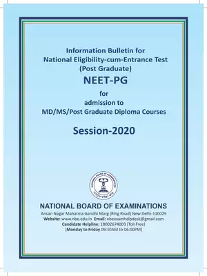 NEET PG Information Bulletin MD / MS Admission Session 2020