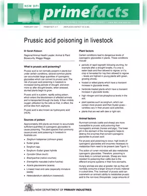 Prussic Acid Poisoning in Livestock