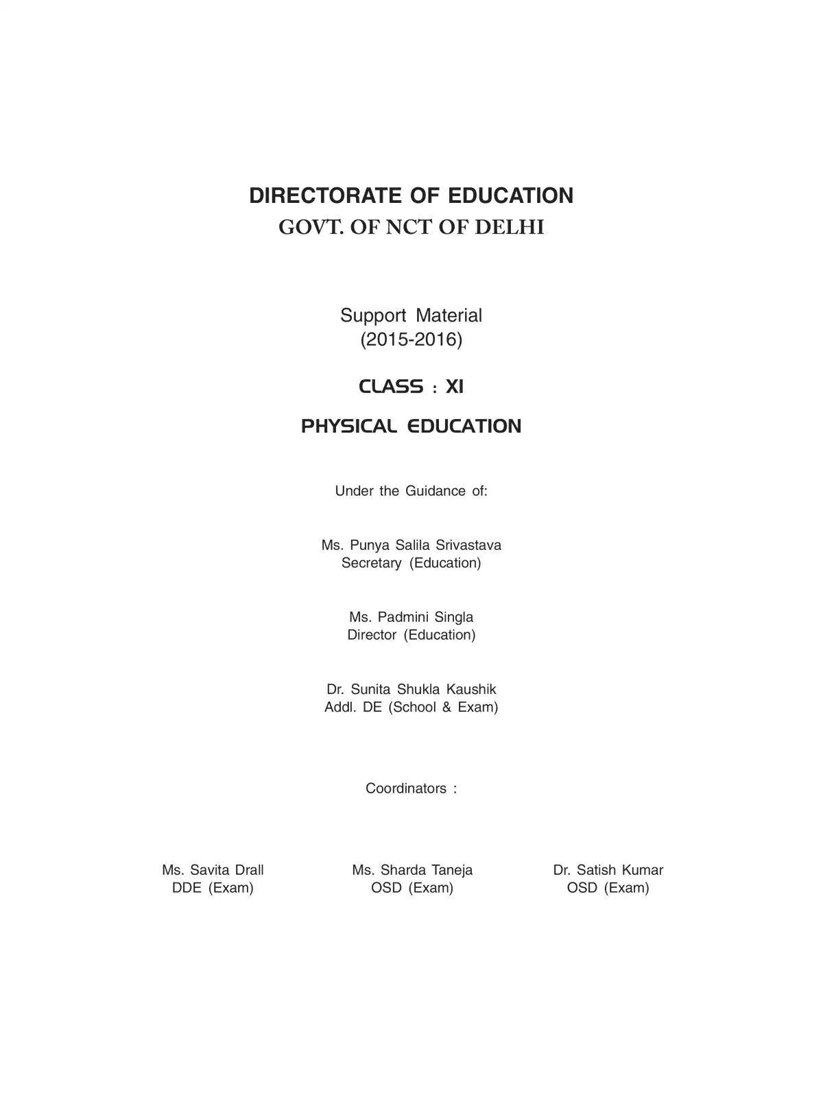 Physical Education Class 11 Book