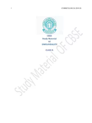 CBSE Class 10 Study Material of Employbality