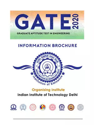 GATE 2020 Information Brochure IIT Delhi