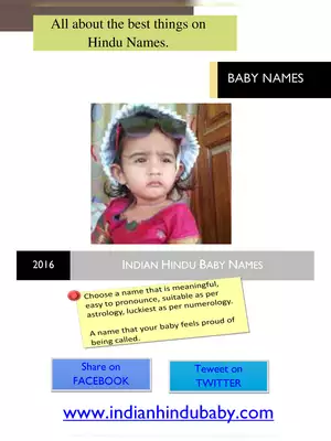 Indian Hindu Baby Names PDF