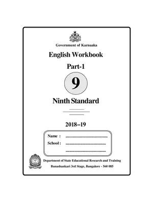 Karnataka Class 9 English Work Book Part 1