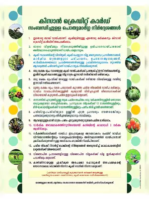 Kerala Kisan Credit Card Poster Malayalam