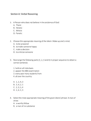 OJEE Integrated MBA Question Paper