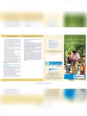 SBI General’s Critical Illness Policy Brochure
