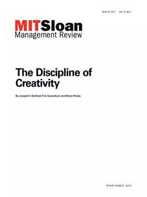 The Discipline of Creativity
