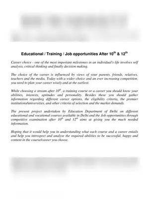 Courses & Career Options After 10th and 12th Class