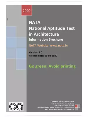 National Aptitude Test in Architecture Brochure 2020