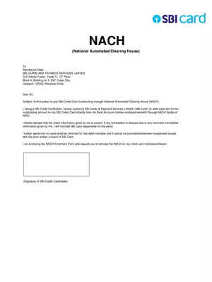 National Automated Clearing House (NACH) Enrollment Form
