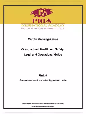 Occupational Health and Safety Guide