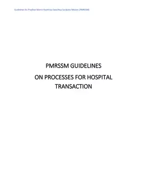PMRSSM Guidelines on Processes for Hospital Transaction