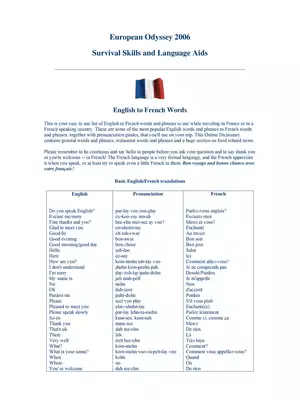 English to French Language