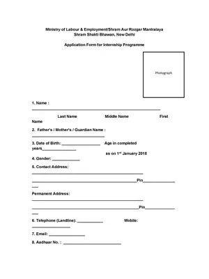 Internship Programme Scheme Form