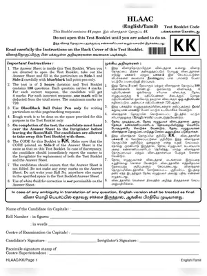 NEET 2018 Question Paper Code KK Tamil