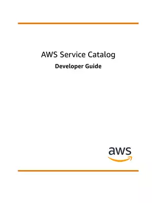 AWS Service Catalog Developer Guide PDF
