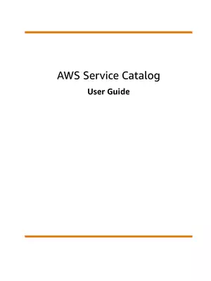 AWS Service Catalog User Guide PDF