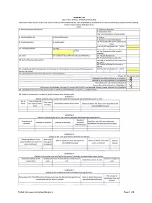 Bank of Baroda 15G Form PDF