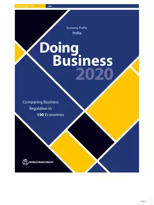 Ease of Doing Business Index Indian States 2020