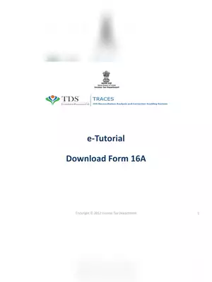 Form 16A/16E-Tutorial Download Procedure
