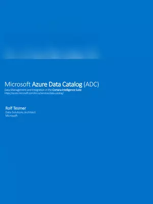 Microsoft Azure Data Catalog PDF