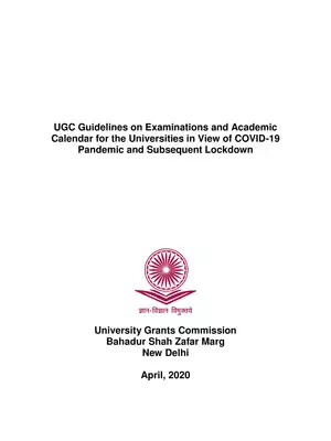 UGC Examinations Guidelines 2020