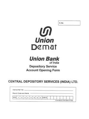 Union Demat Account Opening cum KYC Form