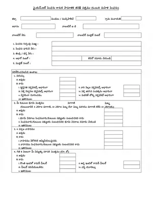 YSR Pension Kanuka Single Women Application Form
