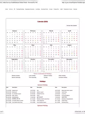 Chhattisgarh Government Holidays List 2020